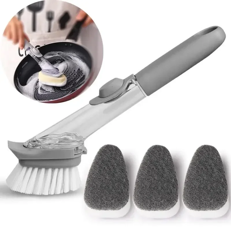 Shoe Cleaning Brush - Refillable Liquid Cleaning Brush Kitchen Bowl