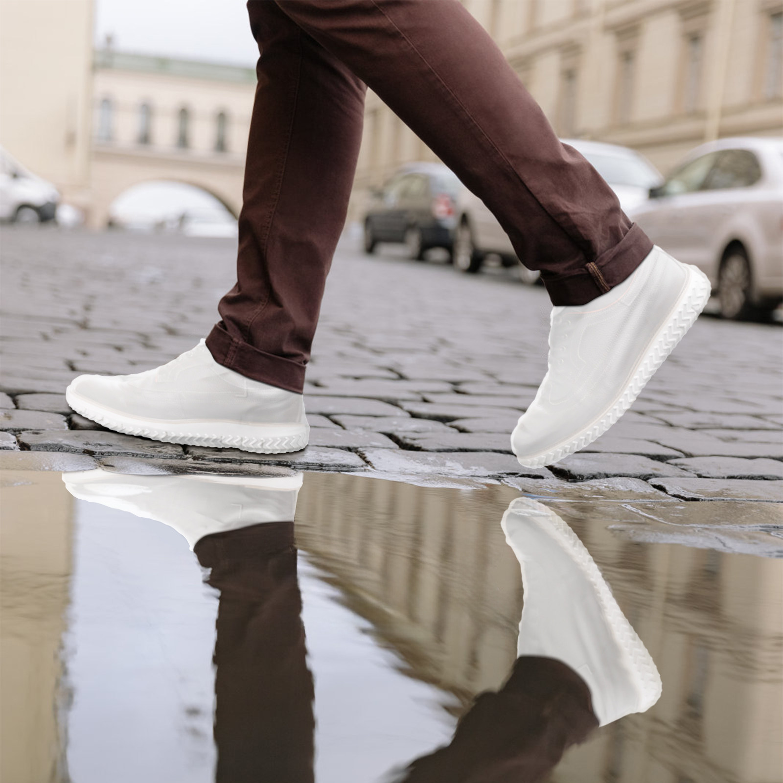 2 Pairs White L Size Waterproo - Sneaker Protector recension och pris